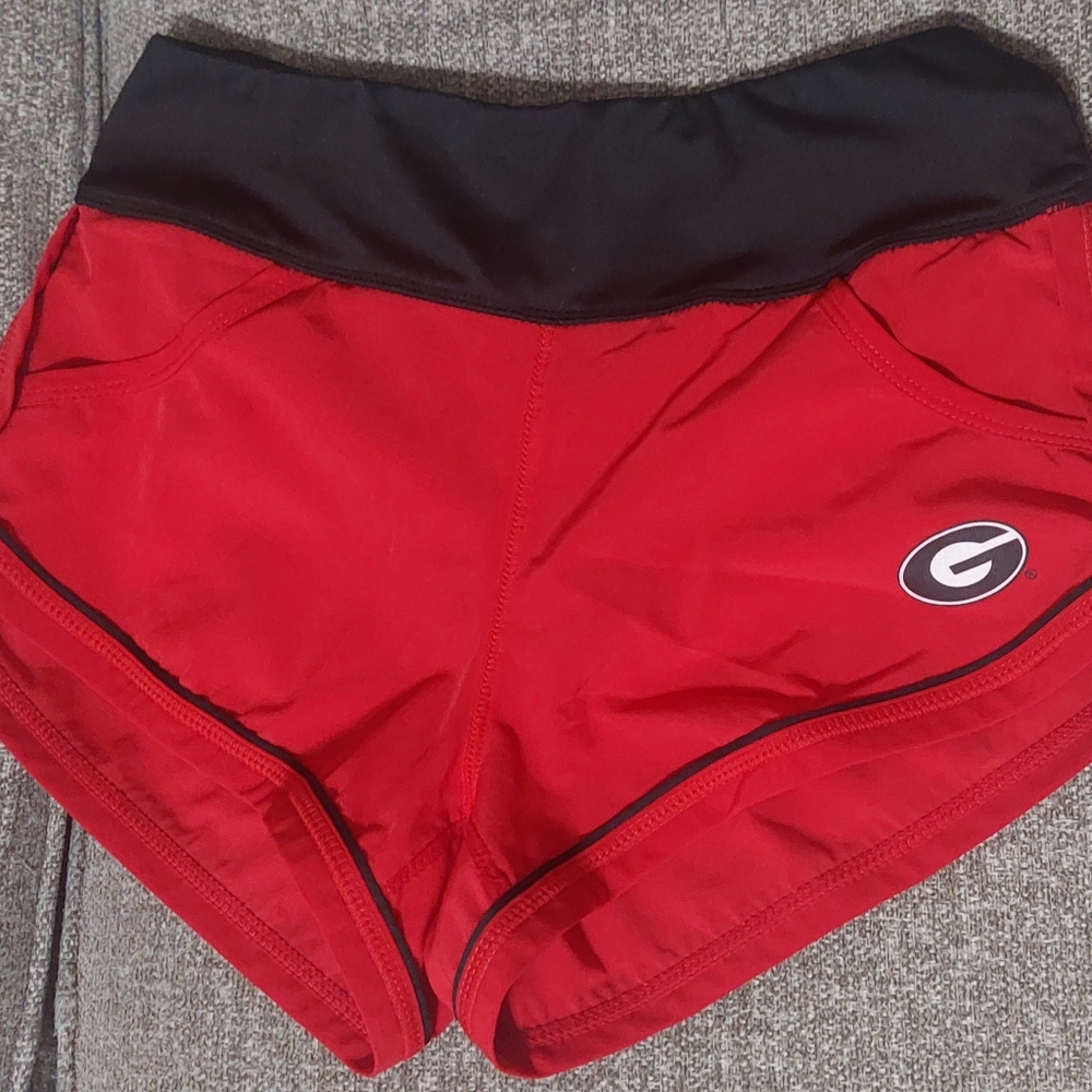 Women's Red Athletic Shorts